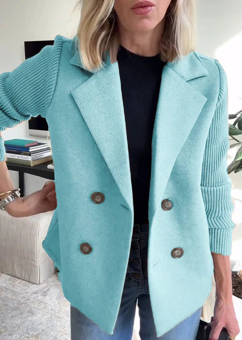 ERLAY™ Blazer à Manches Tricotées