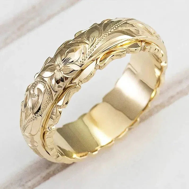 Mila | Bague en or ornée d'une fleur inspirée de l'Antiquité