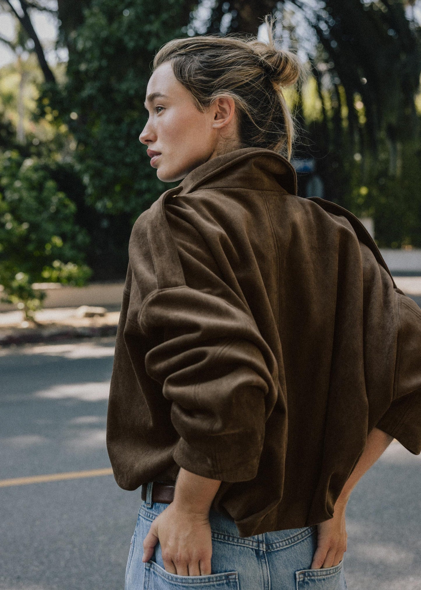 Veste bomber effet daim