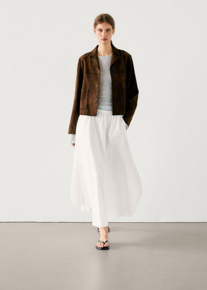 Veste Suédine Rétro Courte