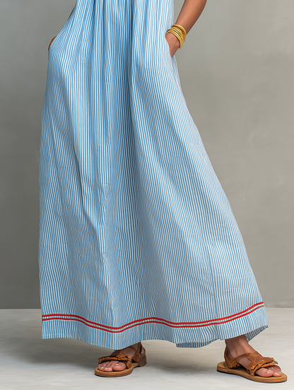 Lina™ | Robe Maxi Rayée Bohème