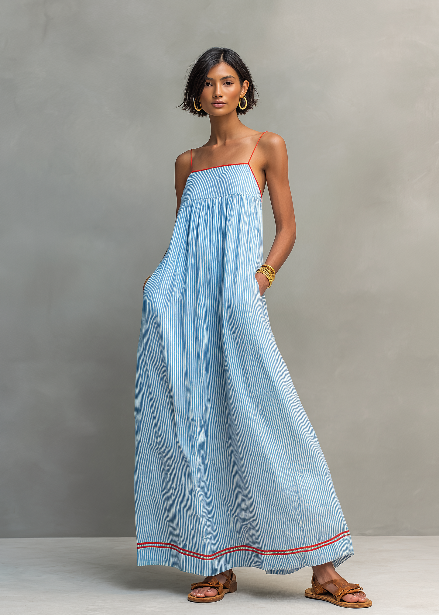 Lina™ | Robe Maxi Rayée Bohème