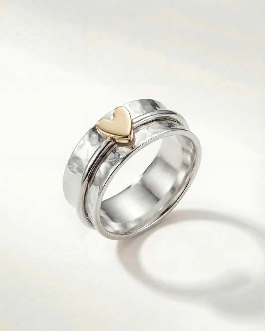 Sabine | Bague cœur scintillante