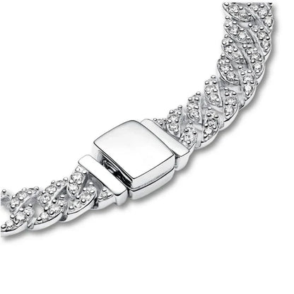 Adele | Bracelet cubain en moissanite – élégance éclatante