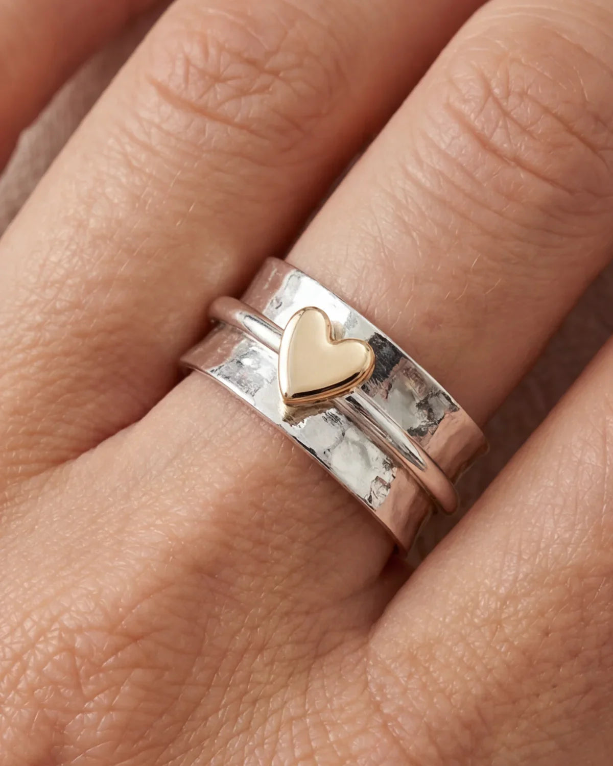 Sabine | Bague cœur scintillante