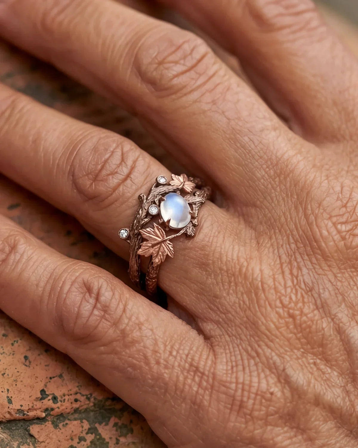 Maëlys | Bague effet branche — design organique et élégance naturelle