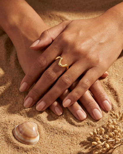 Daphné | Bague ondulée élégante