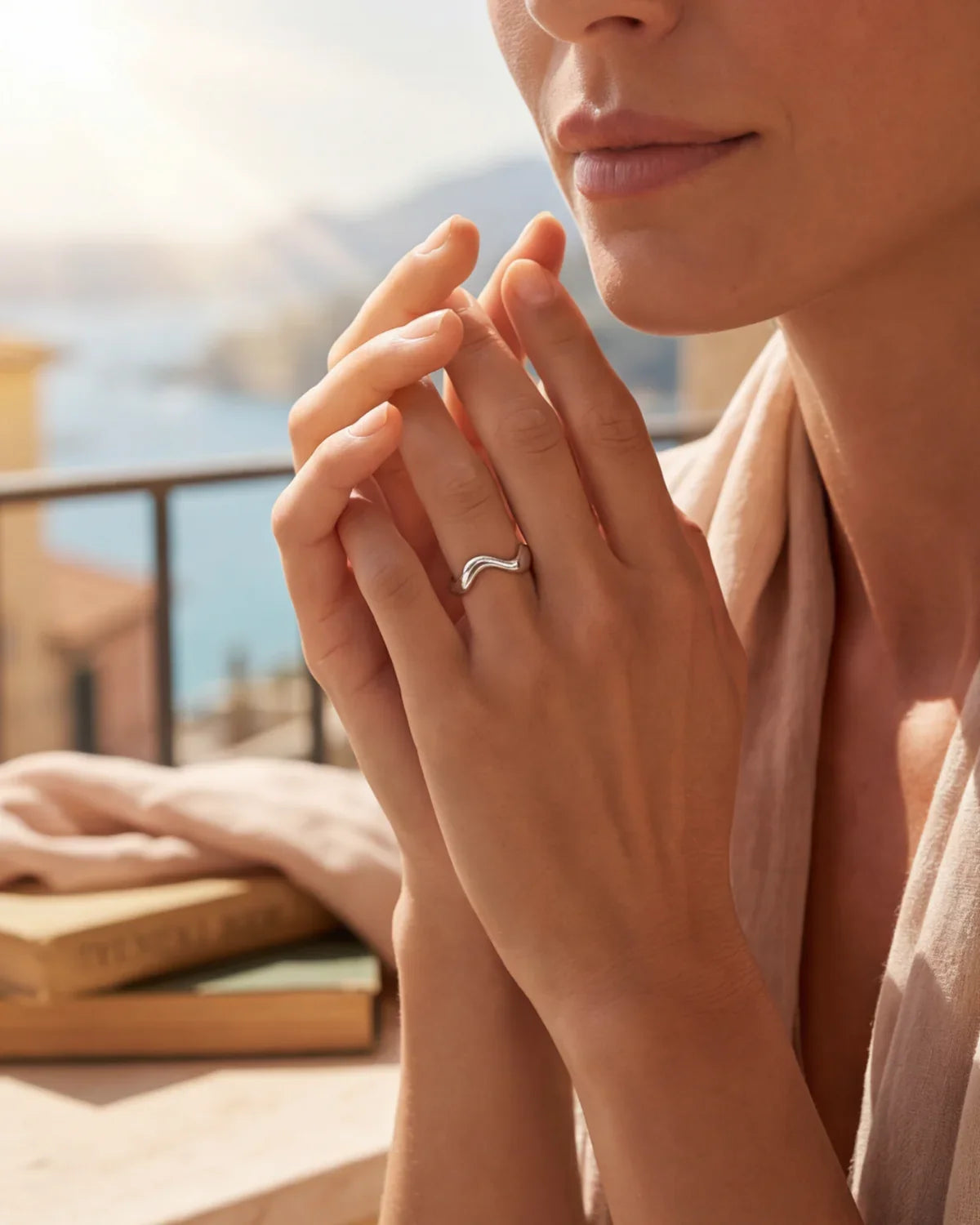 Armelle | Bague ondulée élégante et moderne