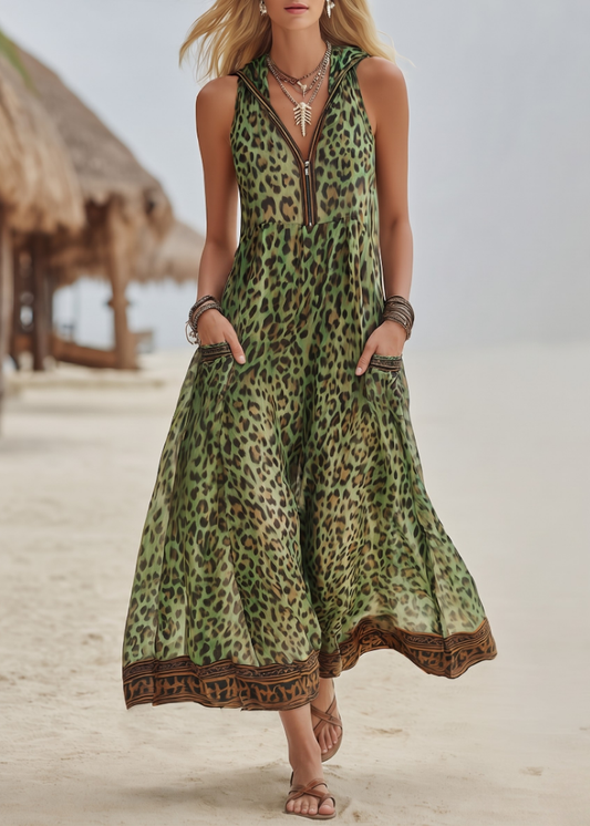 Roaa | Robe bohème léopard élégante