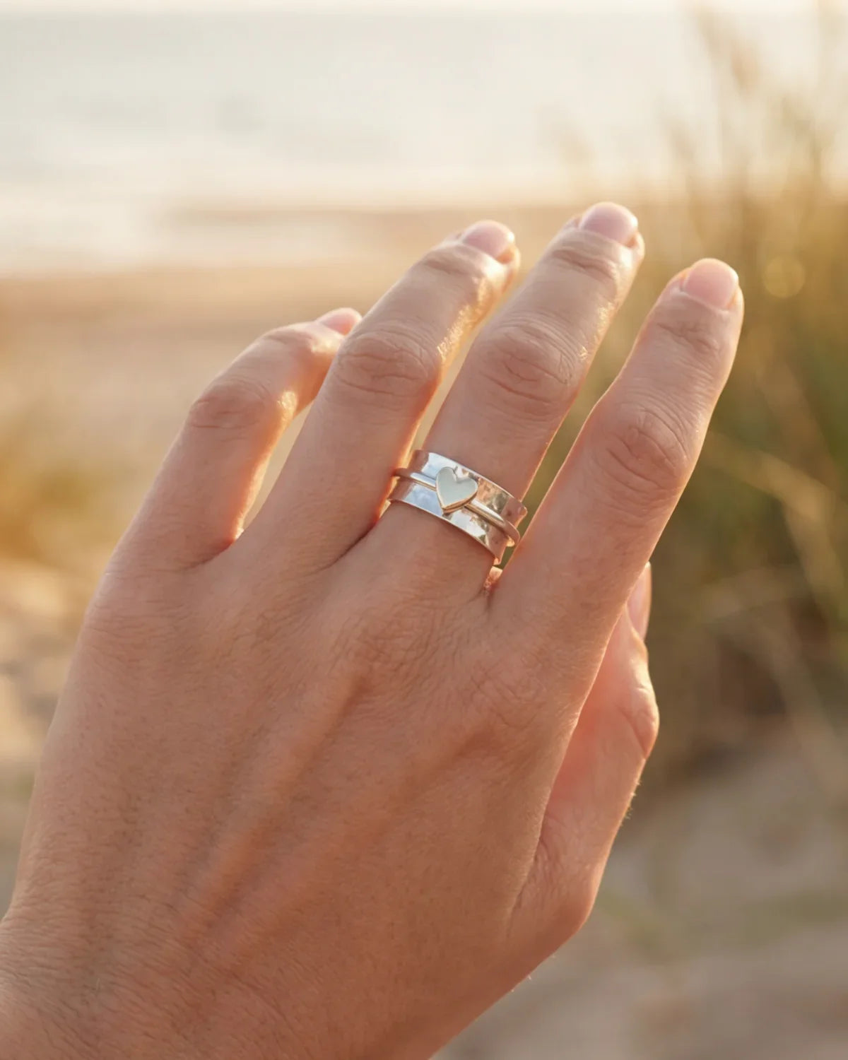 Sabine | Bague cœur scintillante