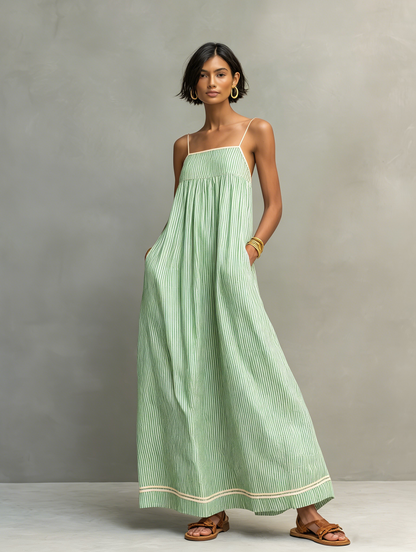 Lina™ | Robe Maxi Rayée Bohème