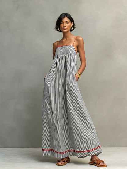 Lina™ | Robe Maxi Rayée Bohème