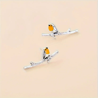 Flora | Boucles d'oreilles Oiseau Cartoon – Motif ludique et coloré