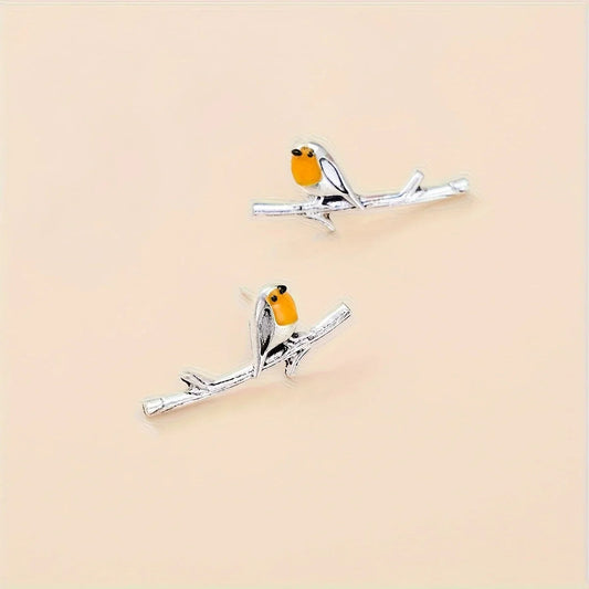 Flora | Boucles d'oreilles Oiseau Cartoon – Motif ludique et coloré