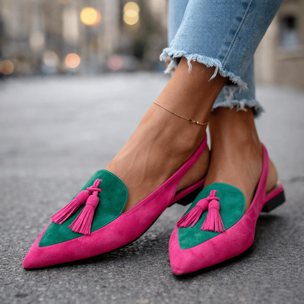 Lorena™ | Mules Élégance Colorée à Pompons