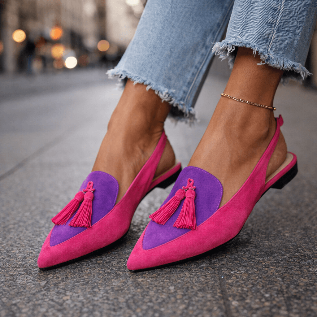 Lorena™ | Mules Élégance Colorée à Pompons