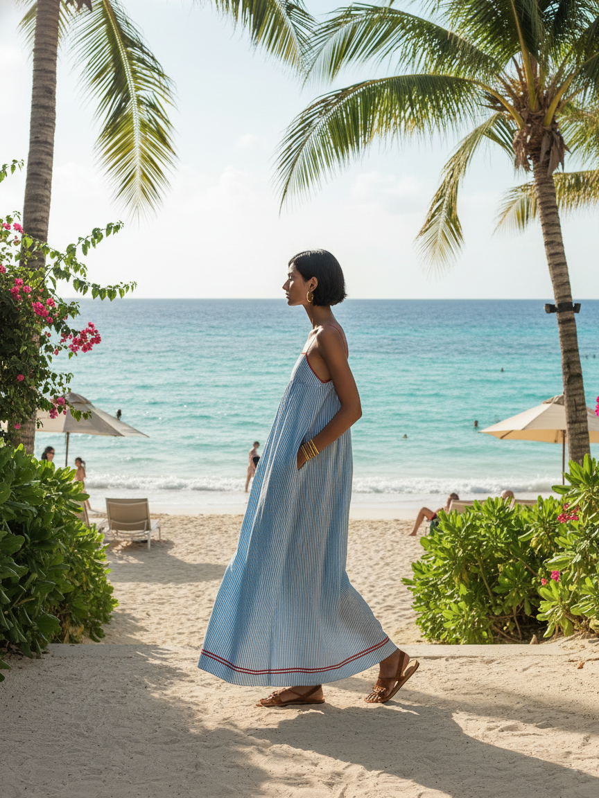 Lina™ | Robe Maxi Rayée Bohème