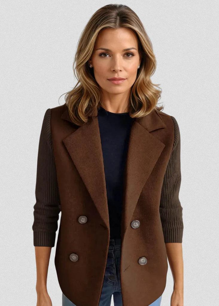 ERLAY™ Blazer à Manches Tricotées