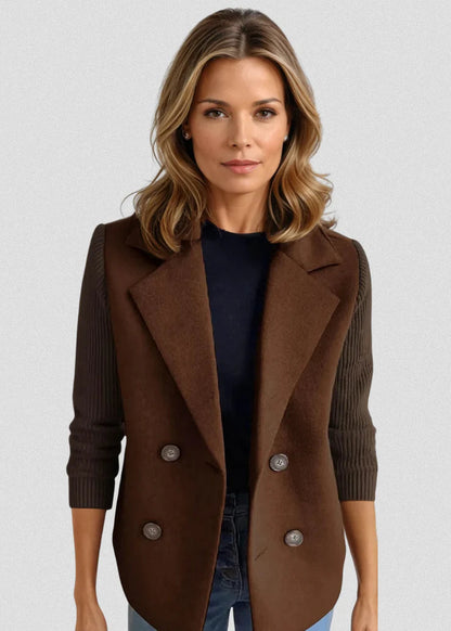 ERLAY™ Blazer à Manches Tricotées