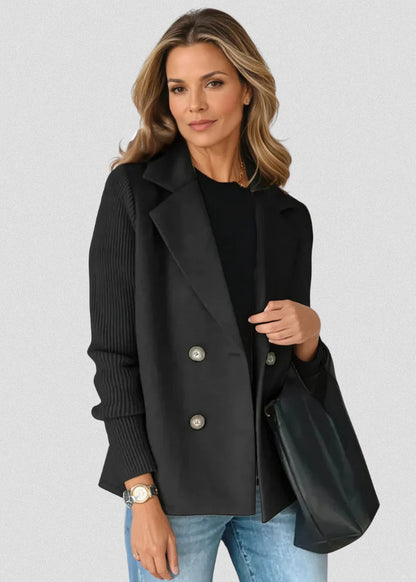 ERLAY™ Blazer à Manches Tricotées