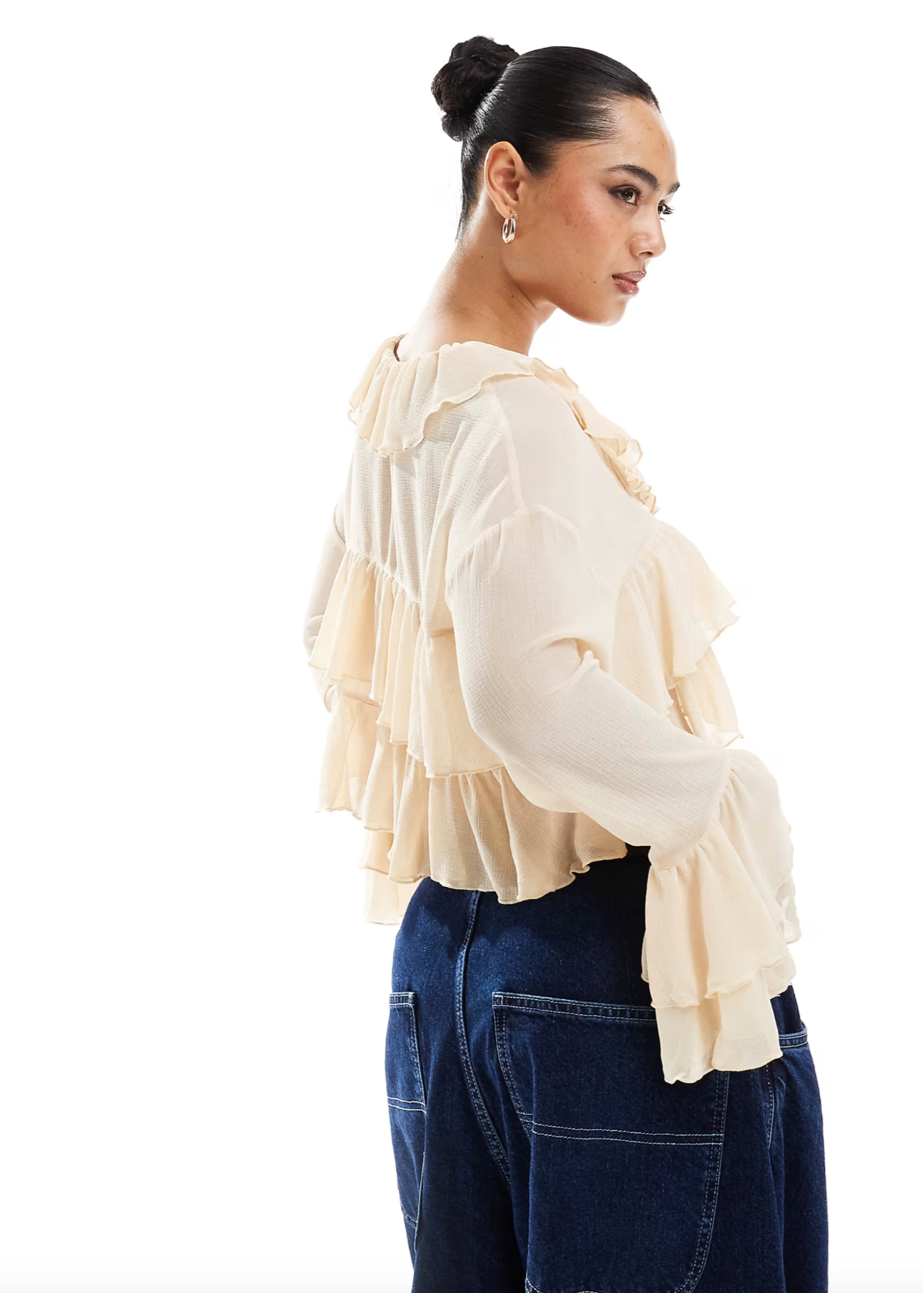 V-neck Lace-up Shirt