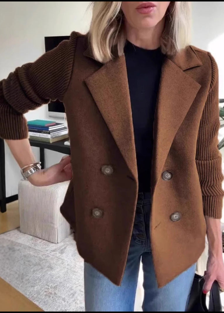 ERLAY™ Blazer à Manches Tricotées