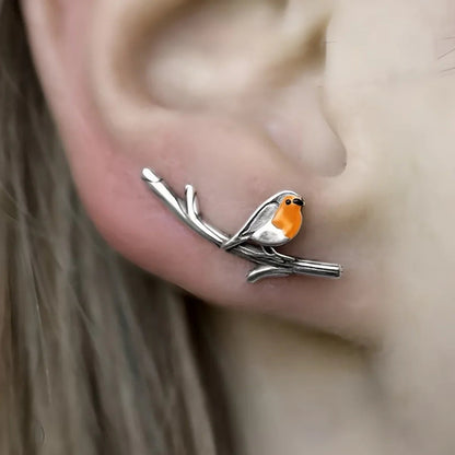 Flora | Boucles d'oreilles Oiseau Cartoon – Motif ludique et coloré