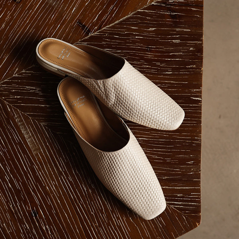 MAËLLE™ | Mules tressées en cuir pleine fleur