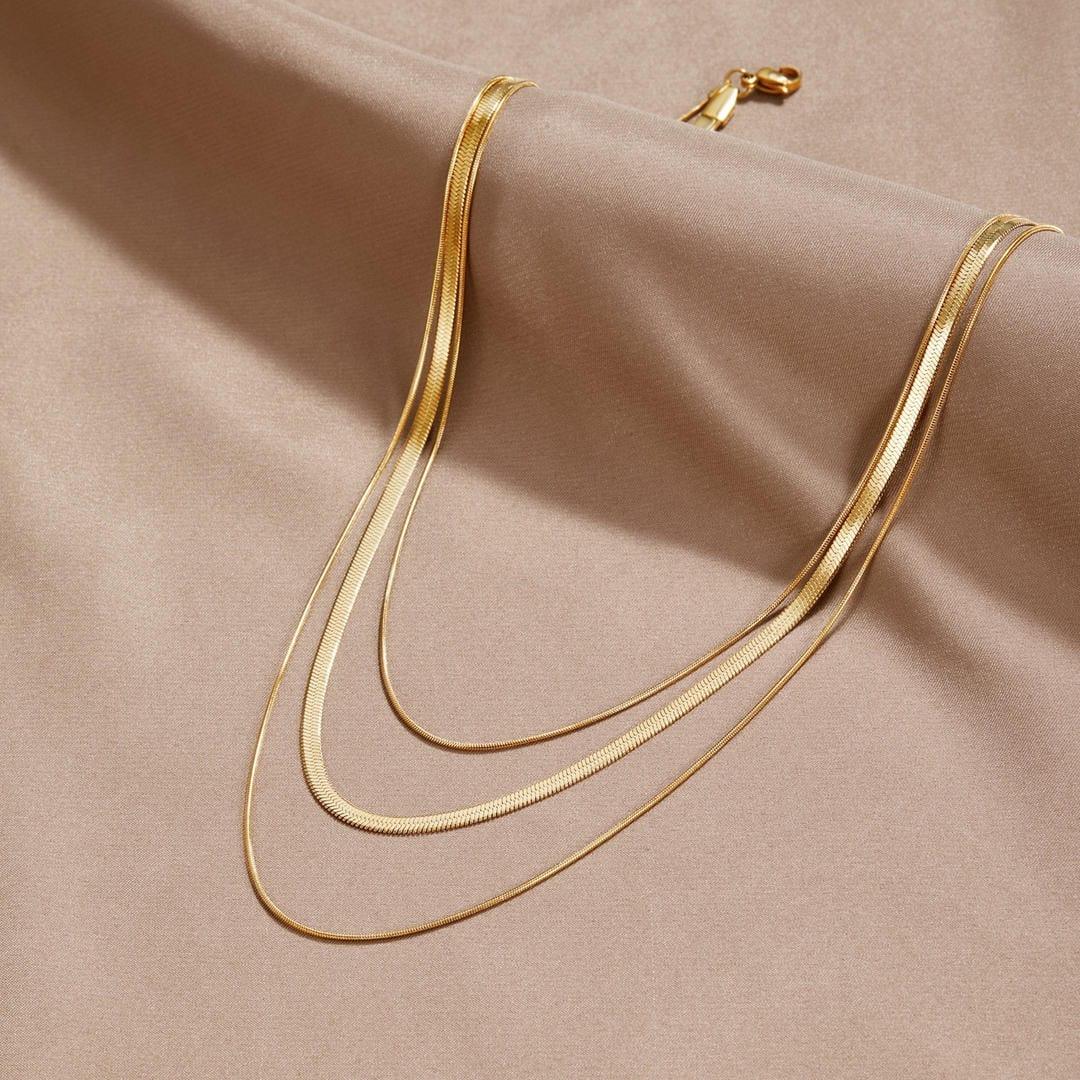 Esmée | Collier Multi-Couches en Or Doré – Élégant et Brillant pour un look tendance