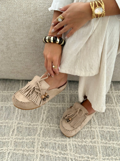 Maëlle™ | Mules Bohèmes à Franges