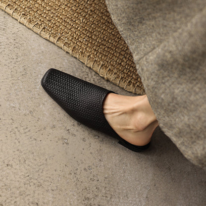 MAËLLE™ | Mules tressées en cuir pleine fleur