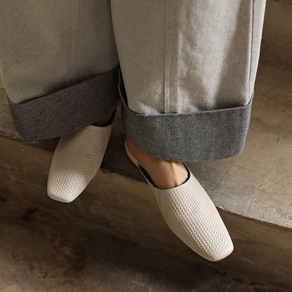 MAËLLE™ | Mules tressées en cuir pleine fleur