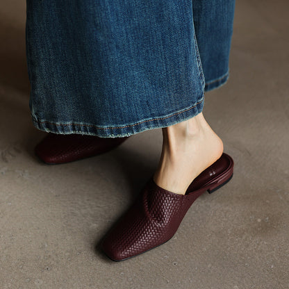 MAËLLE™ | Mules tressées en cuir pleine fleur