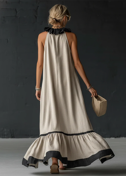 Séréna | Robe Longue Fluide à Volants Chic
